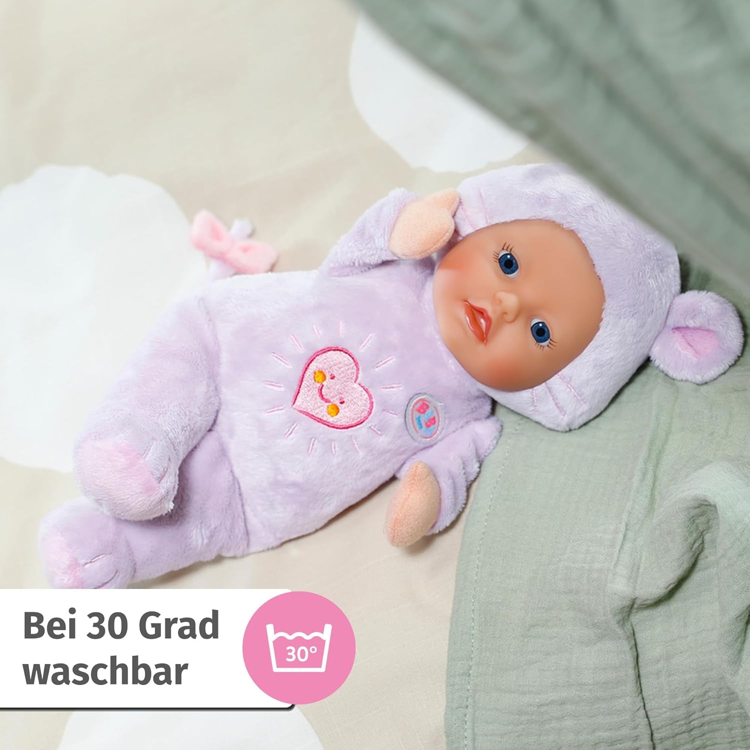 Baby Born for Babies Blød musedukke, 26 cm, med ører og fingerlommer, til nyfødte, 836590 Zapf Creation, Pink