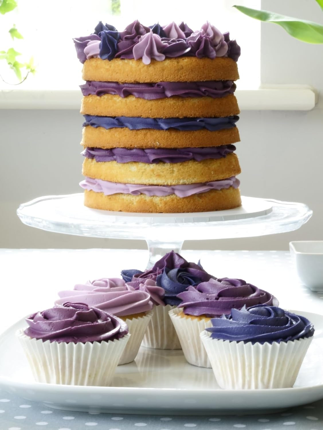 Sugarflair Pasta Madfarve Lilla Sæt med 4 Pasta Madfarve Fondant Marcipan Sukkerpasta Smørcreme og mere: Lilla, Lavendel, Drue Lilla, Deep Purple - Sæt med 4