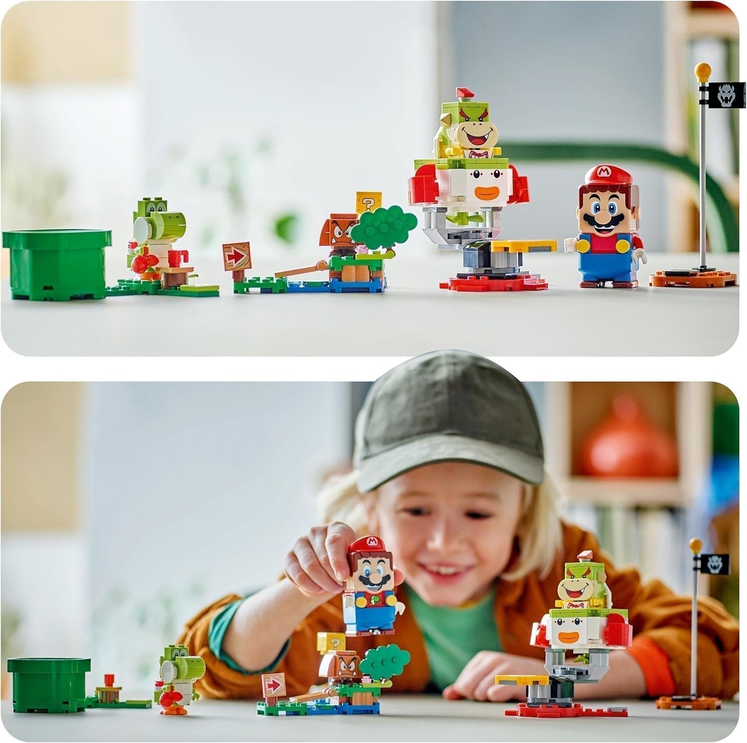 LEGO Super Mario Adventure med interaktiv Mario, Junior klovnevognssæt, Toy Yoshi, Nintendo-gave til drenge, piger og spillere fra 6 år og opefter 71439 byggesæt Besuche den LEGO-Store