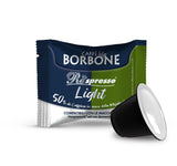 Caffè Borbone Respresso, Light Coffee Mixture, 50% Weniger Kaffein as die Blue Mischung - 50 Kapseln - Kompatibel med Nespresso®* Haushalts-Espressomaschinen