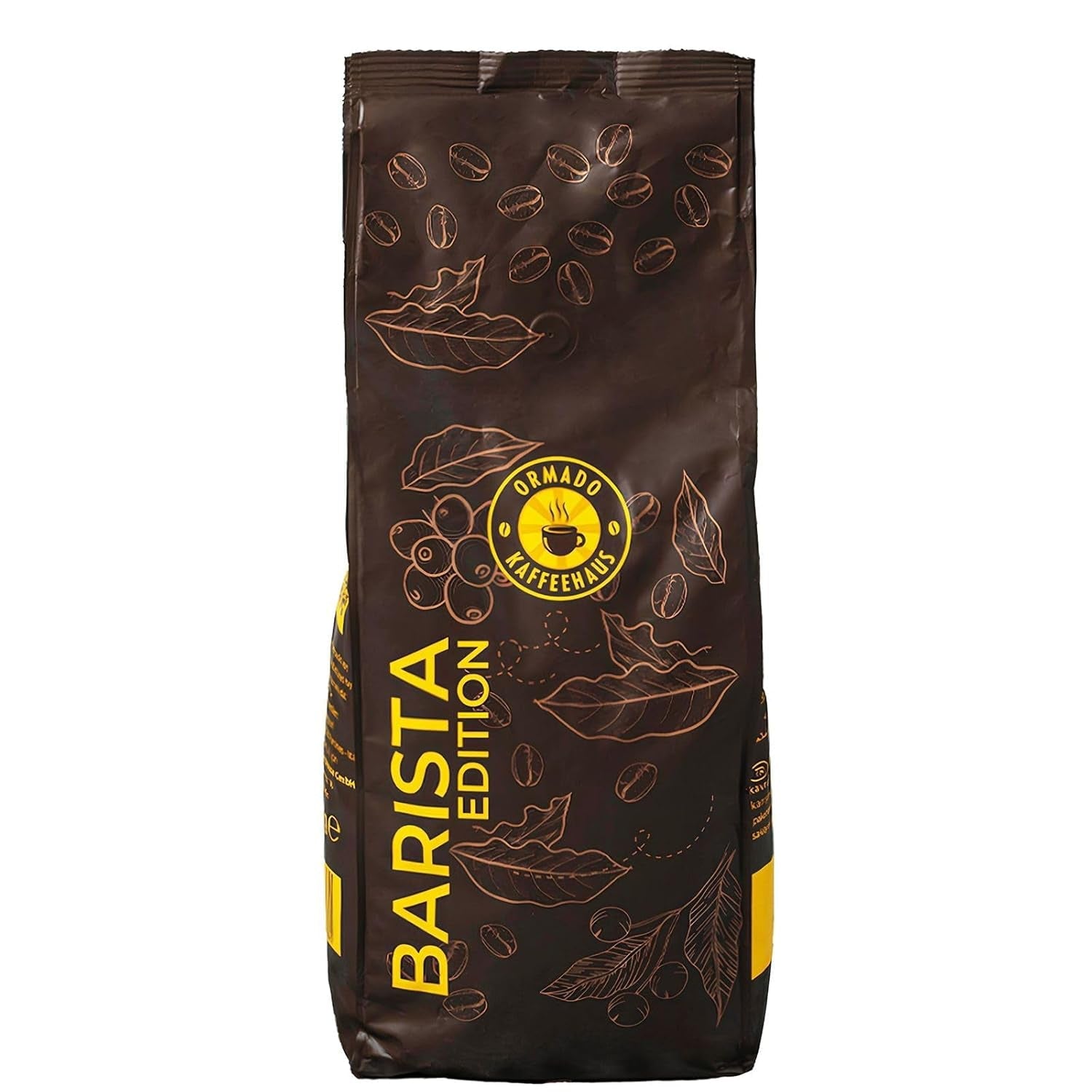 Ormado kaffehus, kaffekapsler, patenterede Kenya-kaffebønner - Arabica og Robusta-blanding, hele kaffebønner til fuldautomatiske kaffemaskiner, ristede bønner, helkaffe 1 kg, fuldautomatisk