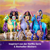 Unicorn Academy Ankleidepuppe Ava - die Originalpuppe zur beliebten Netflix-Serie, 24 cm stor og med 7 tilbehør til fantasifulde roller, for børn i 4 år