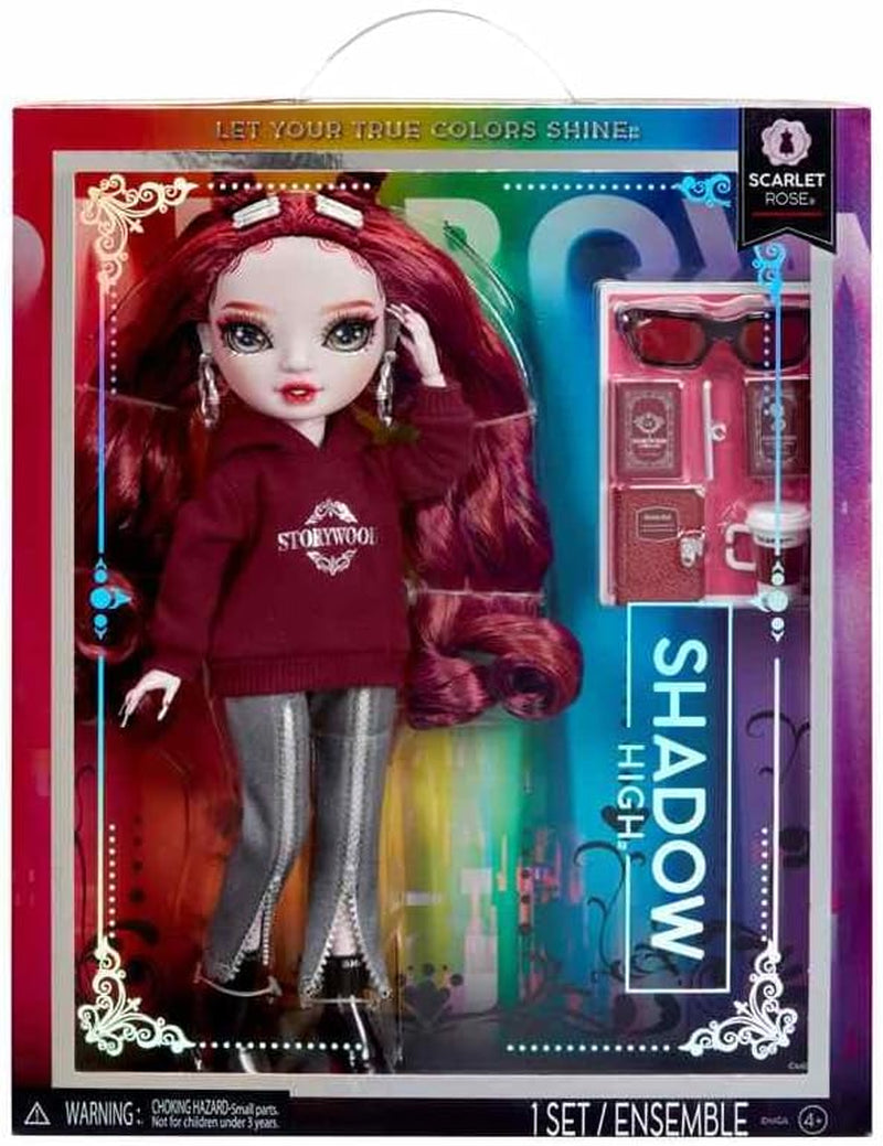 Rainbow High Shadow High Series 3 - Scarlett Rose - Maroon Fashion Doll - Moderigtigt outfit og over 10 farverige legetilbehør - Ideel til 4-12-årige og samlere