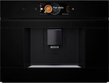 Bosch CTL7181B0, serie 8 intelligent indbygget automatisk espressomaskine, 45,5 x 59,4 cm, TFT-berøringsskærm, meget stille keramisk drivkværn, AutoMilk Clean selvrensende funktion, 2,4 l vandtank, sort