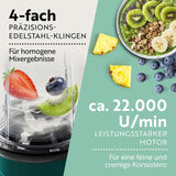Gourmetmaxx Mr Magic Blender, Smoothie Maker med Xxl Naty Shop tilbehørspakke