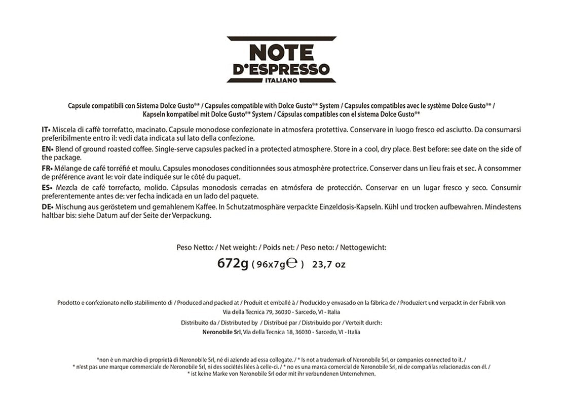 Extremo kaffekapsler Dolce Gusto-kompatible 7g x 96 kapsler