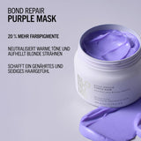 Schwarzkopf Professional BLONDME Bond Repair Purple Mask Mask til køligt hår Neutraliserer gule toner til farvet, bleget og lyst hår Dybt plejende og styrkende 200 ml Hårmaske Naty Shop