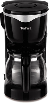 Tefal CM3408 Mini kaffemaskine i glas (600 W, 6 kopper) sort/rustfrit stål, CM340811