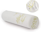 Milliard Visco Foam Nakkerulle med vaskbart betræk, Oeko-Tex certificeret, Medium hårdhed, 10X43cm, Perfekt til allergi, Rejsepude, Rundhalspude, Positioneringsrulle, Knærulle Cervikale ortopædiske puder Naty Shop White