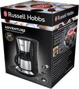 Russell Hobbs kaffemaskine [brusehoved for optimal udvinding og aroma] Adventure (1 til 8 kopper, 1,0 l termokande, automatisk sluk, anti-drypsystem, 1100W) Filterkaffemaskine 24020-56