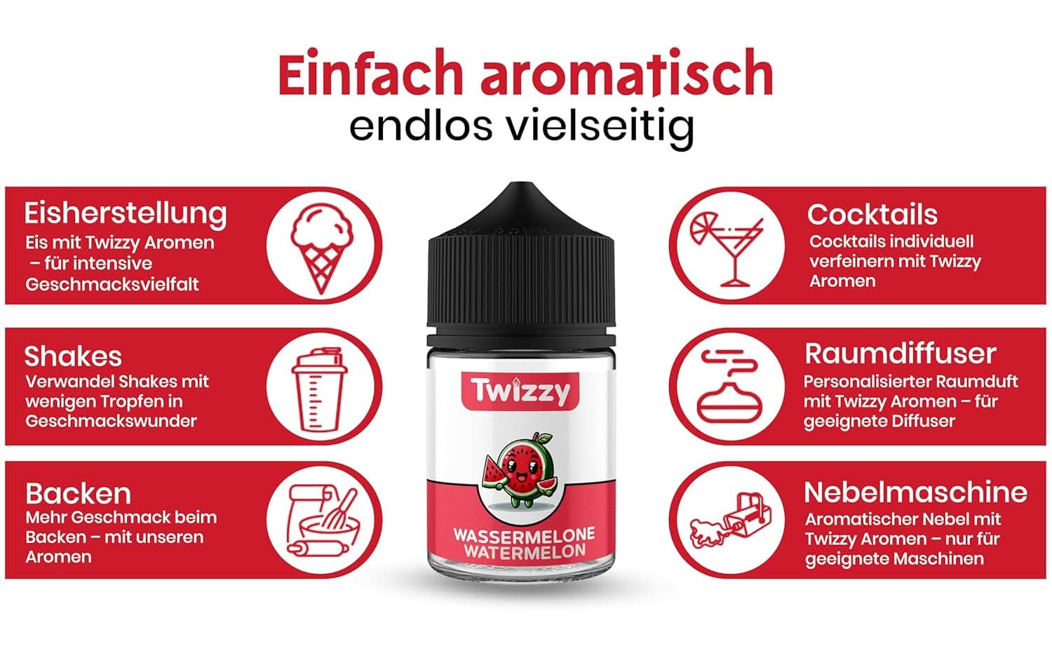 Twizzy Watermelon, Food Flavoring - 60 ml - Intens aroma Arome Naty Shop