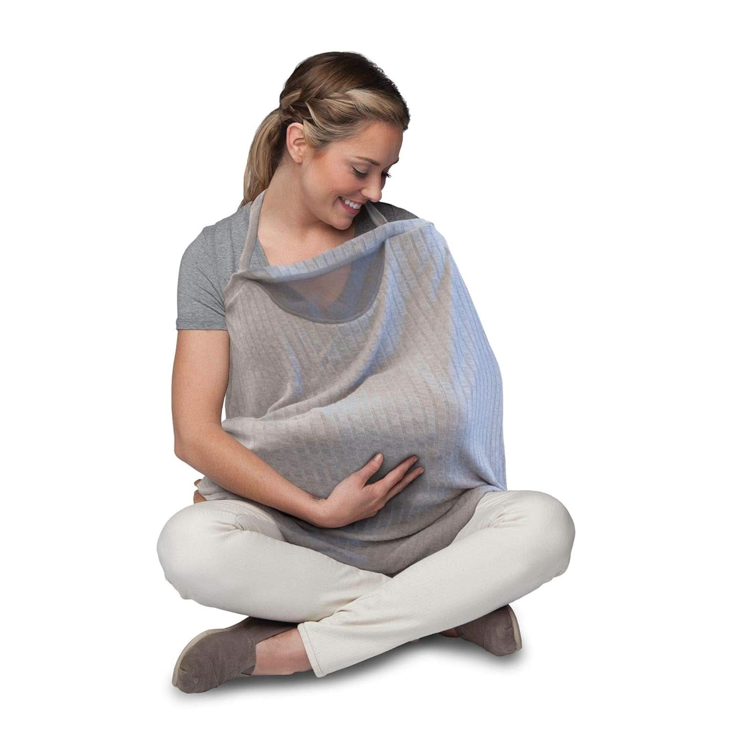 Chicco - Boppy Infinity ammetørklæde 17 Cm grå Tilbehør Mad og Amning Bebe Naty Shop