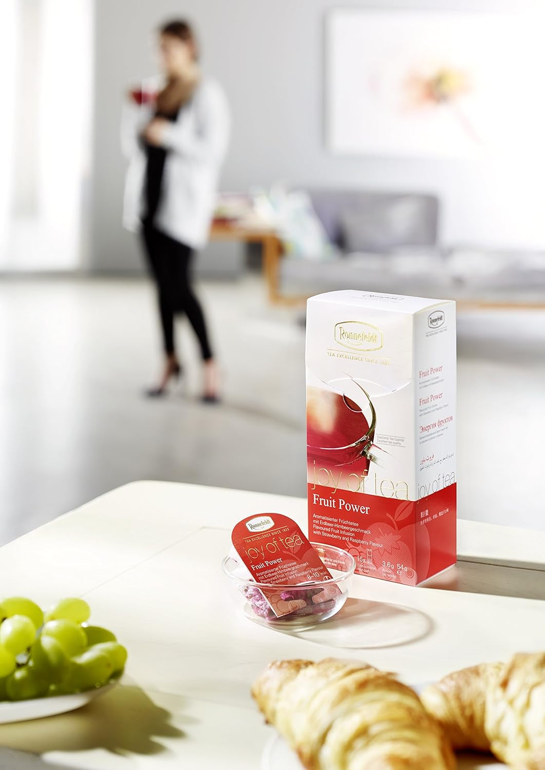Fruit Power "Joy of Tea" - Frugtte med jordbær- og hindbærsmag, 15 teposer, 54 g