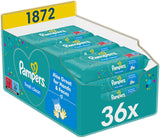 Pampers Fresh Clean Wet Wipes, 1872 servietter (36x52 stykker), let duftende, også velegnet til hænder og ansigt