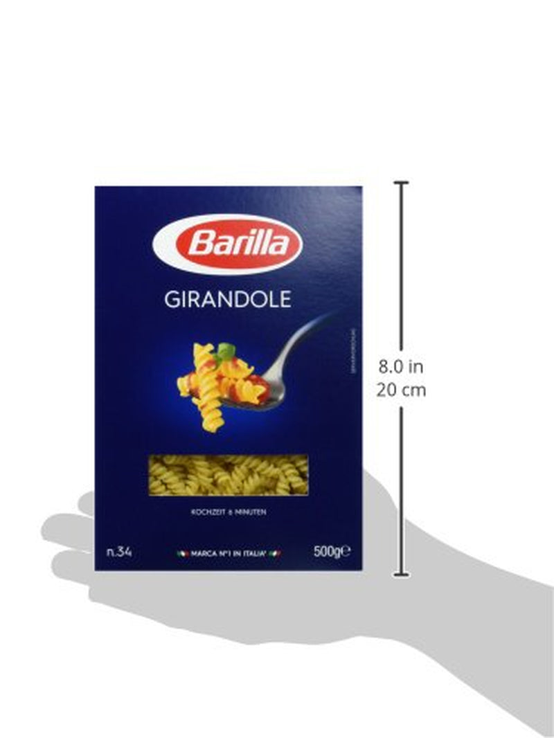 Pasta Barilla Classic Girandole no. 34, lavet af højkvalitets durumhvede, altid al dente (1 x 500g)