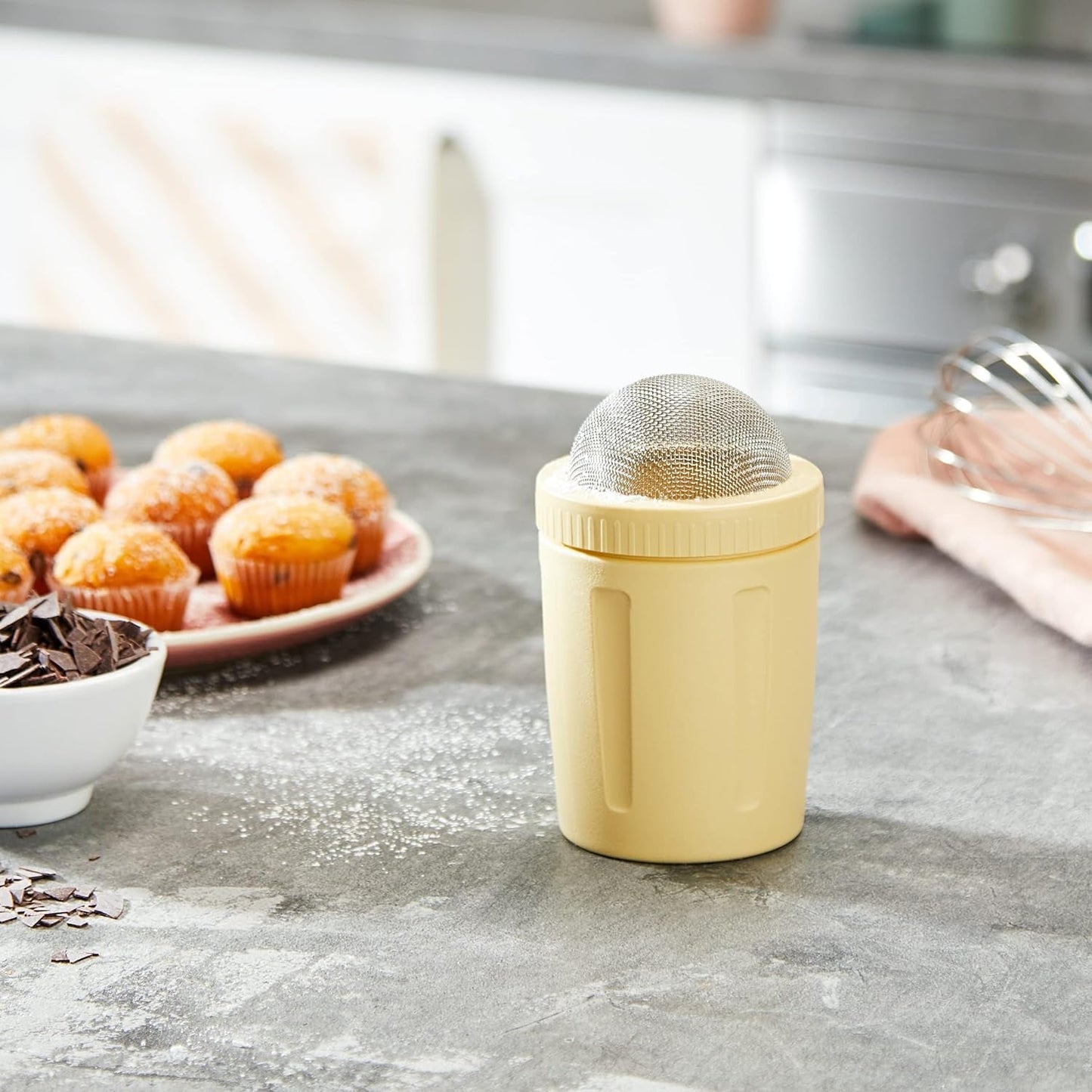 Zenker Shaker til pulveriseret sukker og kakao, plastik, assorteret, 7,5 x 6,5 x 12,5 cm