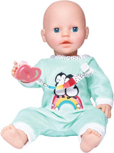 Heless 1181 - Polka Dot Penguin Design Doll Jumpsuit lavet af blød velour med højkvalitets broderistørrelse 28-35 cm