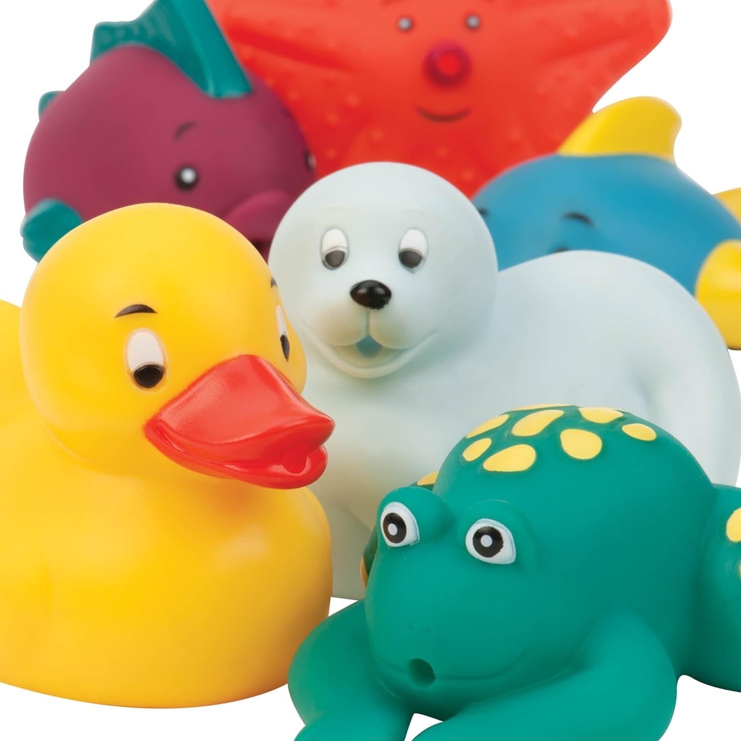 Battat 12-delt badelegetøj Babybadelegetøj Vanddyr - Badekammerater til babyer 10 måneder - Badelegetøj And og mere Bebe Toys Naty Shop