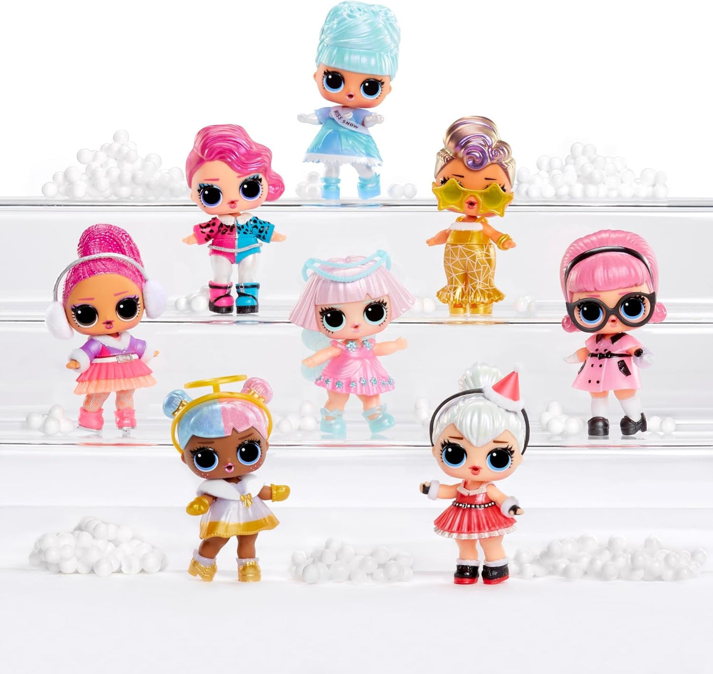 L.O.L. Overraskelse! Winter Snow Tot - 1 Magical Snow Surprise samlerdukke, blindindpakket, 8 samlerdukker, frostig cool mode og tilbehør, børnegave 4+ Naty Shop-dukker