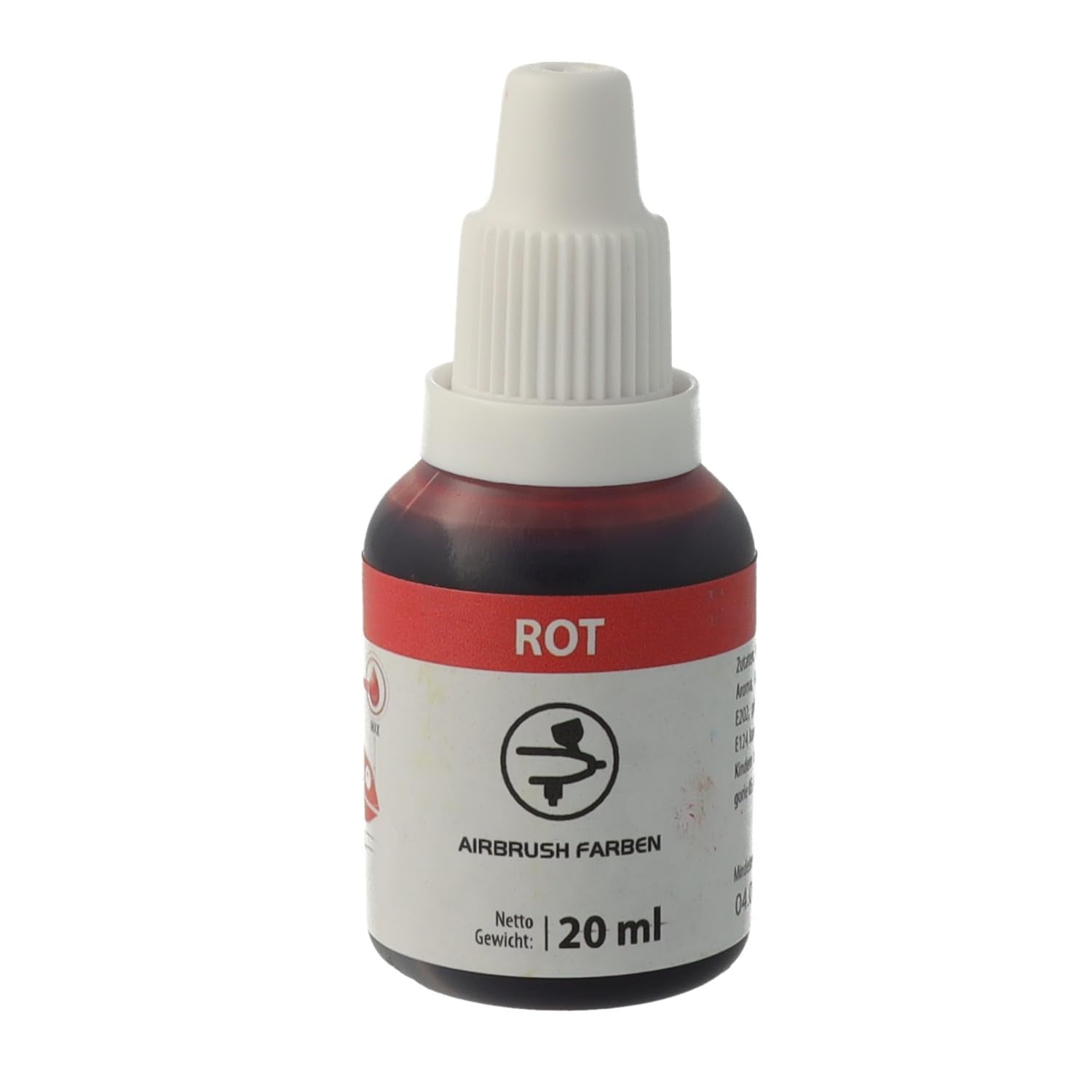 Bakeryteam airbrush madfarve rød 20ml