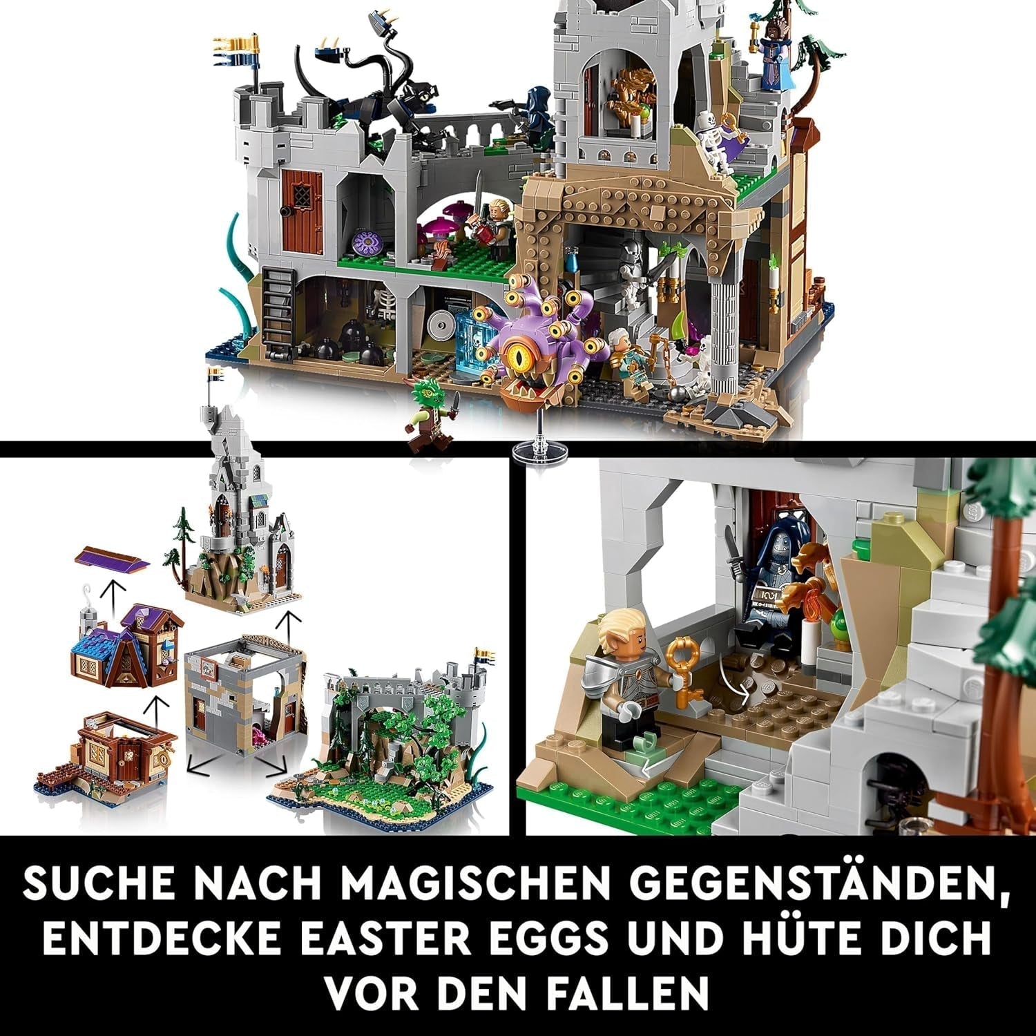 LEGO Ideas Dungeons & Dragons: The Saga of the Red Dragon, byggesæt til voksne, fangehuller og drager gaveideer til fans, fantasibyggesæt, kreativ aktivitet 21348 byggesæt Besuche den LEGO-Store