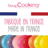 Scrapcooking - Sæt med 9 pulveriserede madfarver - Blå, Gul, Pink, Lilla, Orange, Limegrøn, Rød, Pulverpink, Sort - Spiseligt farvepulver til kager, muffins, macarons - 4270