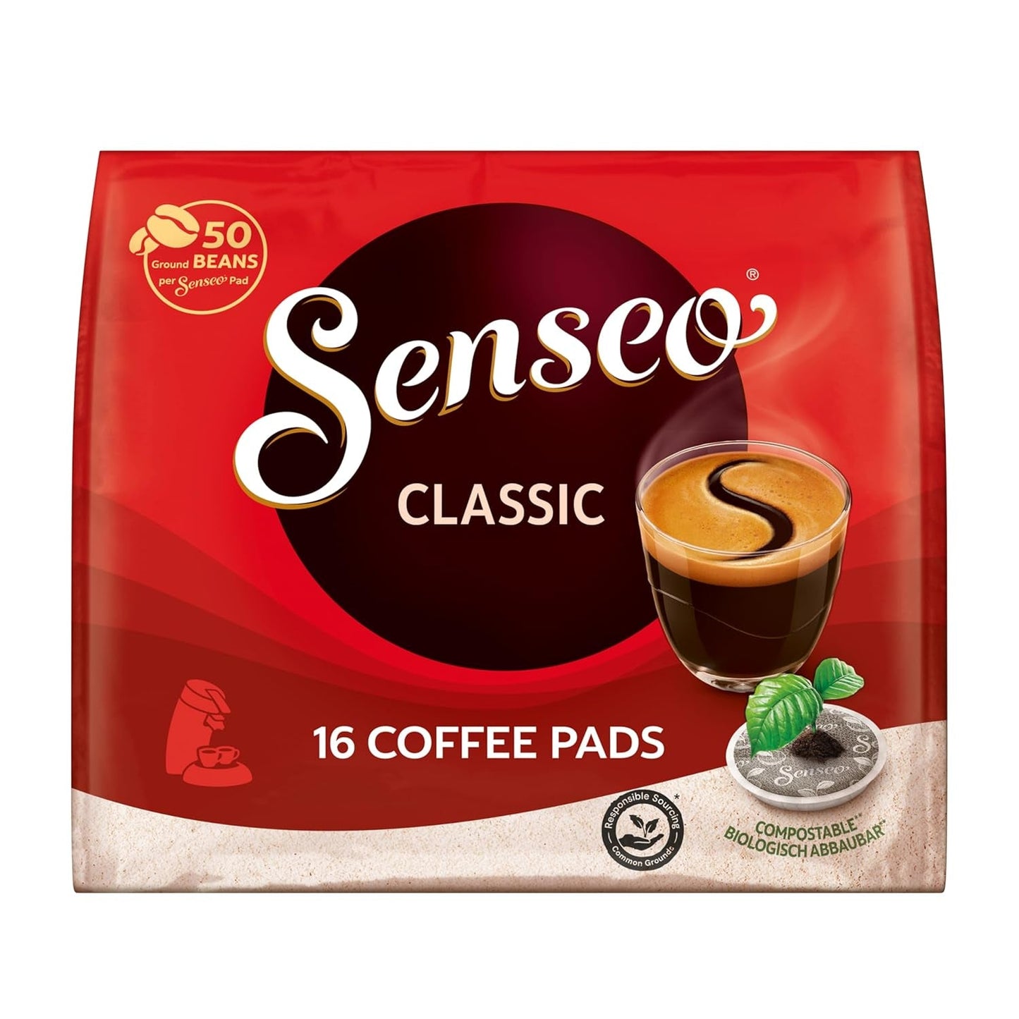 Senseo Pads Probierbox 5 Sorten, Vielfaltspakke, 5 x 16 Getränke, 80 Kaffeepads