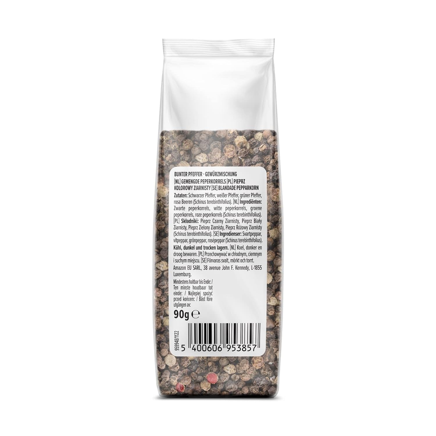 fra Amazon Pfeffer bunt ganz, 90g