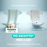 Pampers Baby Dry XL størrelse 6 (15-30 kg), 111 bleer + 500 gratis ekstra puttepoint