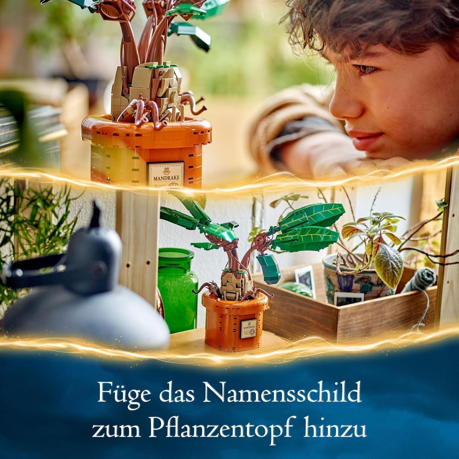 LEGO Harry Potter Magic Potion Plant: Mandrake, potteplantelegetøj, magisk gave til piger, drenge og alle fans, fantasifuldt legesæt til børn, boligdekoration 76433 Byggesæt Besuche den LEGO-Store