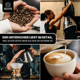 KING'S COFFEE - WHITE EDITION - let blanding 100% Arabica fra Etiopien, Mexico, Peru og Tanzania - lille batch-ristning i Italien - hele espressobønner til portafiltermaskiner - 1 kg