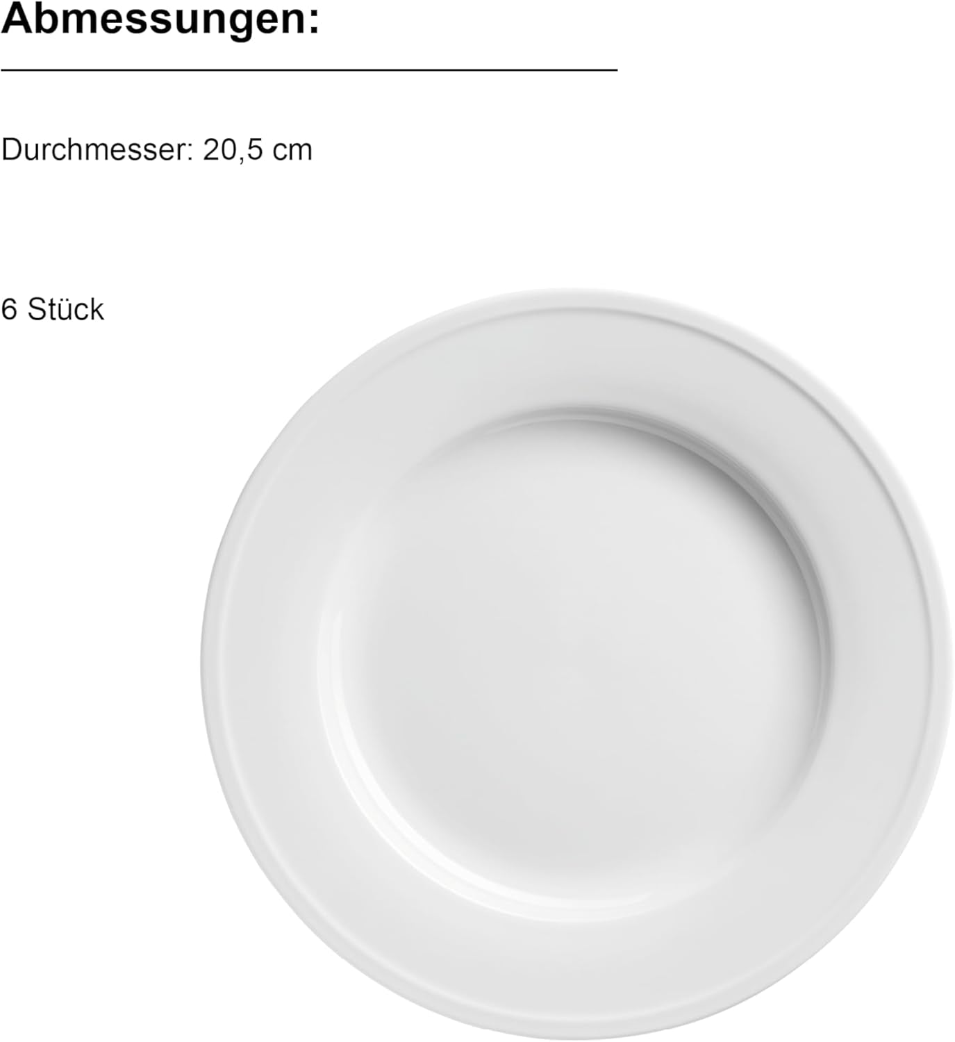 MÄSER Arlona 18-delt porcelænsstel til 6, tidløst og elegant, hvidt
