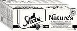 SHEBA Nature's Collection i sovs - højkvalitets våd kattefoder, fine varianter (MSC) i portionsposer - 72 x 85 g