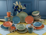 CreaTable, 22851, COUNTRY-serien, 24-delt porcelænssæt til 6, Porcelænskombinationsservice, Tåler opvaskemaskine og mikroovn, Kvalitetsfremstilling