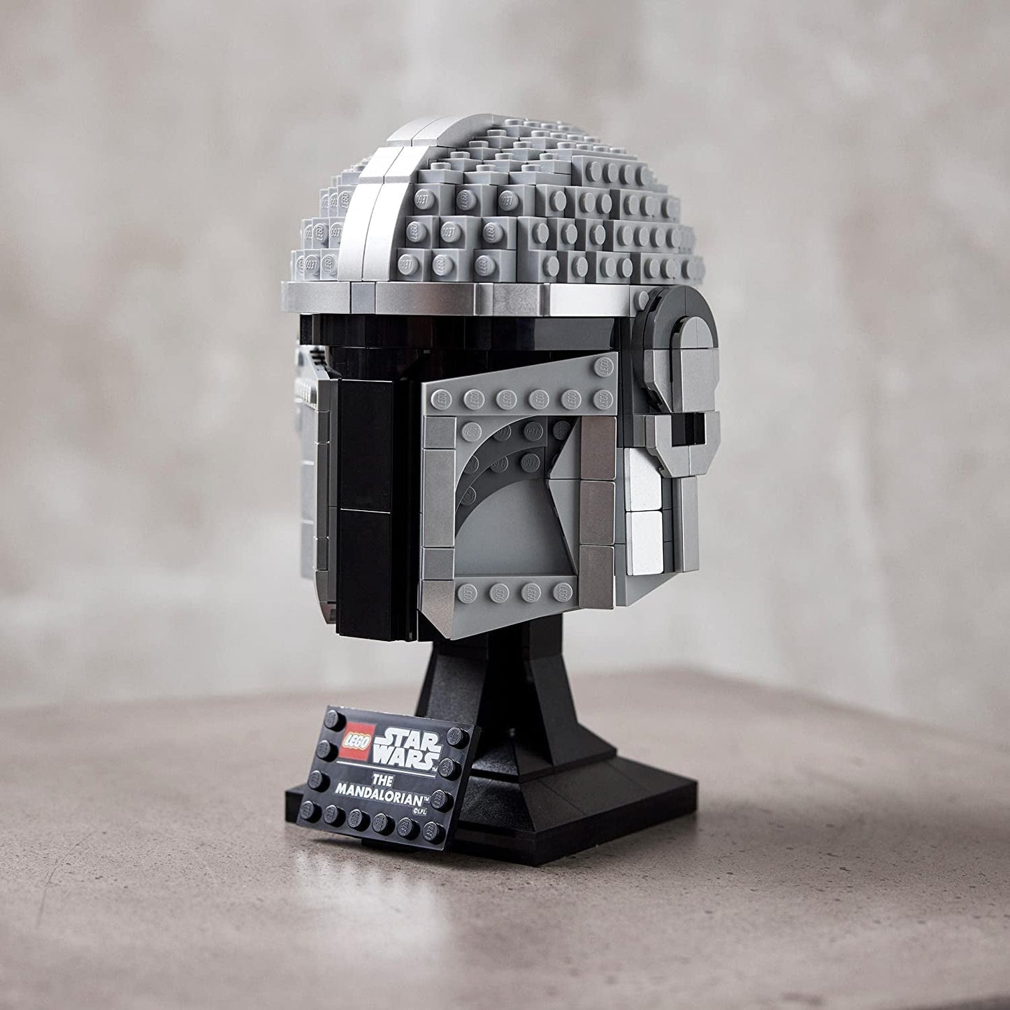 LEGO Star Wars Mandalorian hjelm model, rum dekoration samling og en vidunderlig gave til voksne, kit, mænd, kvinder, mor, far, samling gaveidé 75328 Byggesæt Besuche den LEGO-Store