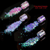 HOWAF 12 æsker Negle Glitter Ansigt Kropsbørste Glitter Makeup Negle Glitter Øjen Læbe Hår Kropsdekoration Halloween Julefestival Maskerade Makeup Tilbehør