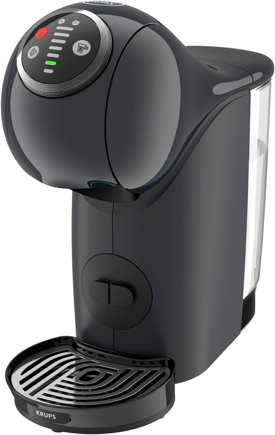 NESCAFÉ Dolce Gusto Genio S Plus fra Krups, kompakt kapsel kaffemaskine, kapacitet 0,8 liter, 1500 watt, automatisk advarsel om afkalkning, space grey, KP340B