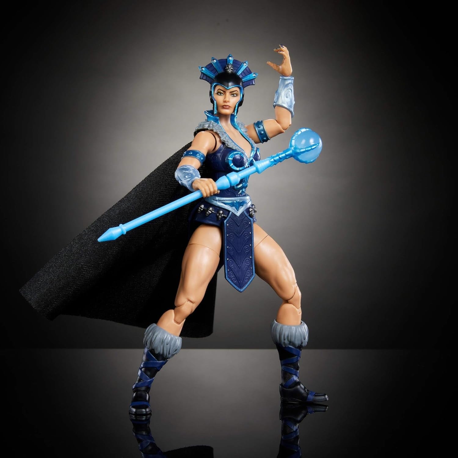 Masters of the Universe Masterverse Action Figur Ca. 18 cm høj, New Eternia Evil-Lyn, MOTU Toy Villainess, Troldkvinde, 30 Movement Points, Crystal Ball Wand, JBP77 Actionfigurer Naty Shop
