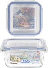 Max Home 8-pak glas lufttætte beholdere Mikroovn glas madkasse Genlukkelige madbeholdere 550 ml klare låg madbeholdere (16538) madopbevaringsbokse Naty Shop