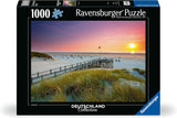 Ravensburger Puslespil 12000690 - Solnedgang over Amrum - 1000 brikker puslespil for voksne og børn fra 14 år, Nordsøstrandpuslespil Puslespil Naty Shop
