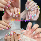 3D-katte-negleklistermærker, negleglimmer, pailletter, harpiks-negleklistermærker, neglesten, diamanter til neglekunst, inklusive rhinestone-neglevoksstift (farverig kat)