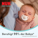 NUK First Choice natsutter til babyer | 6-18 måneder | Ortodontiske sutter der lyser i mørke | Beroliger 99 % af babyer** | Flodhest/Koala | Pakke med 2