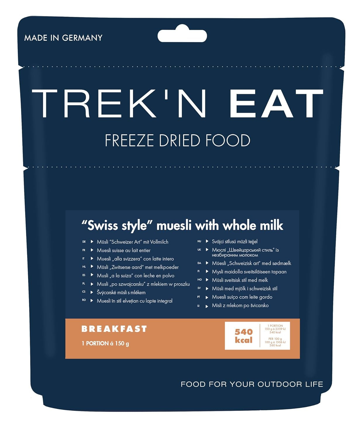 Trek'n Eat schweizisk müsli med mælkepulver (pakke med 2)
