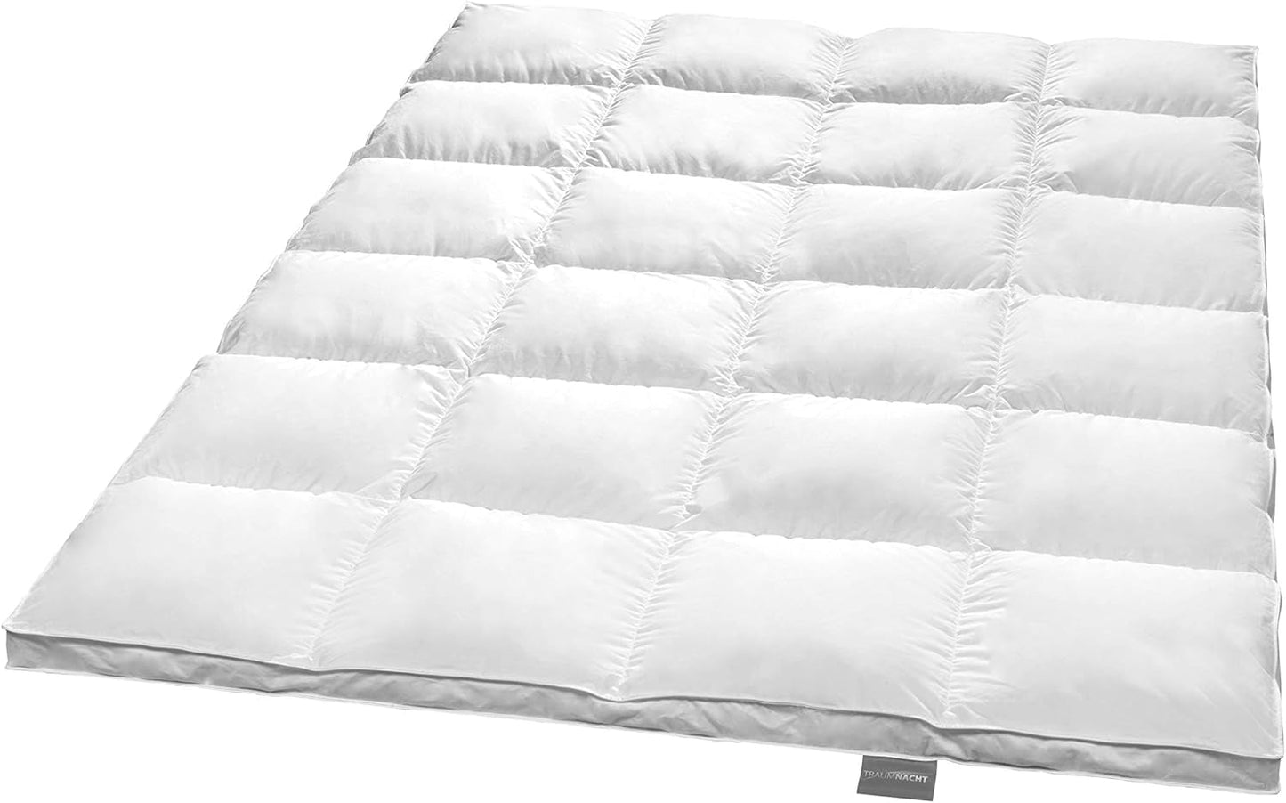 Traumnacht Basic Let dundyne med ny hvid dun (60%) og fjer (40%), DIN EN 12934, 135 X 200 Cm, Down Pass og Oeko-Tex certificeret, produceret efter den tyske kvalitetsstandard Dyner og dyner Naty Shop 90 procent dun / 10 procent fjer Meget varmt vintertæppe 1035 X2 0