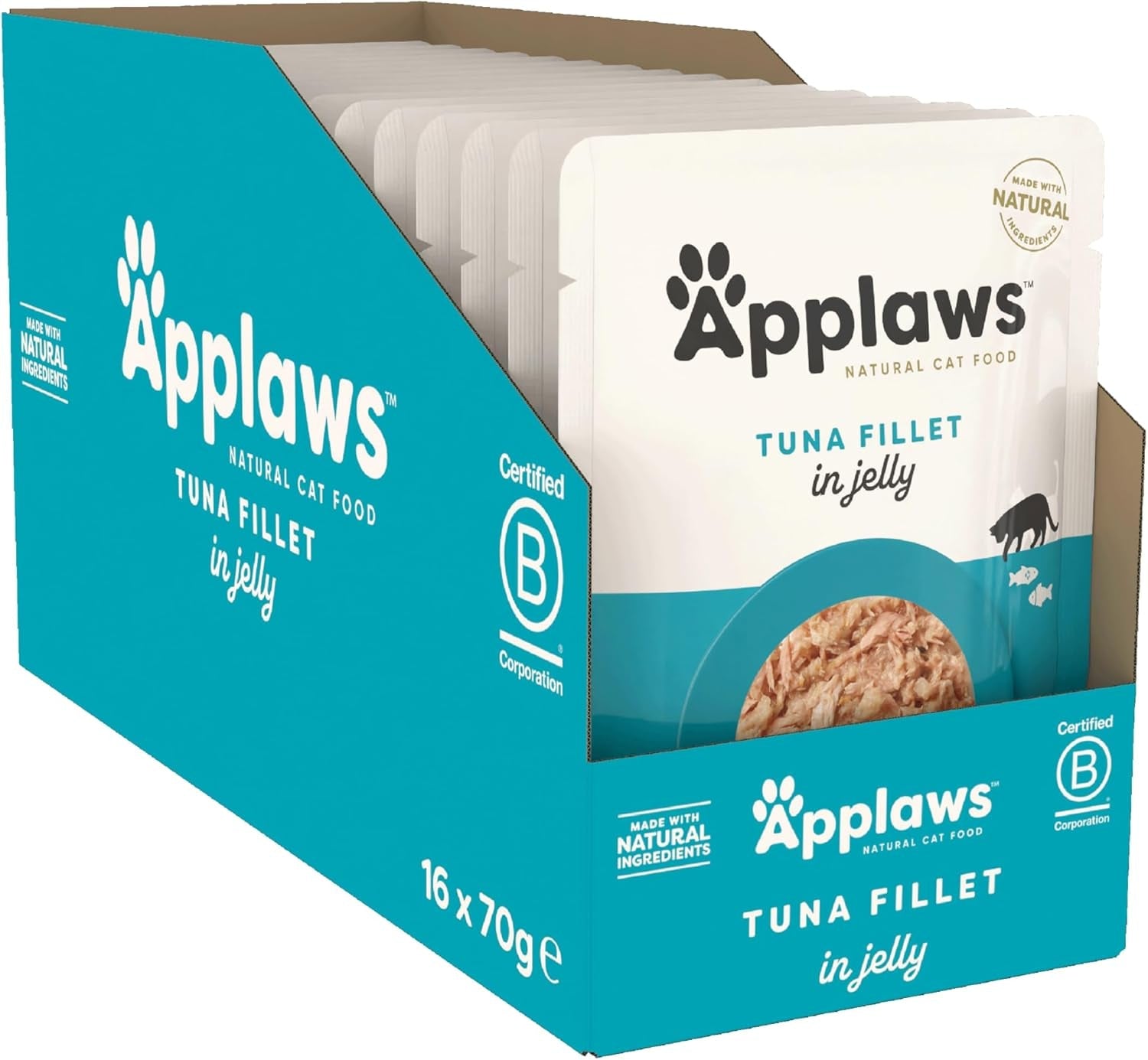 Applaws Cat Pouch Tunfilet i gelé 1x (16x70g)