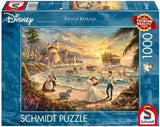 Schmidt Spiele 58036 Thomas Kinkade Disney Den Lille Havfrue Kærlighedens fest 1000 brikkers puslespil Naty Shop Standardtitel
