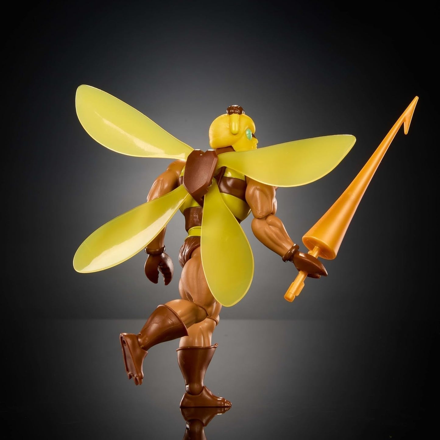 Masters of the Universe Origins Action Figur Buzz-Off fra tegneseriekollektionen, ca. 14 cm høj, fra 1980'ernes TV, Bee Leader med vinger og briller med spyd, JBM88 Actionfigurer Naty Shop
