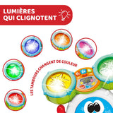Chicco 00009820100000 Mi First trommesæt med lys og lyde, 3 spilletilstande Musikinstrument med batteri til børn, flerfarvet, stor Jucarii Bebe Naty Shop