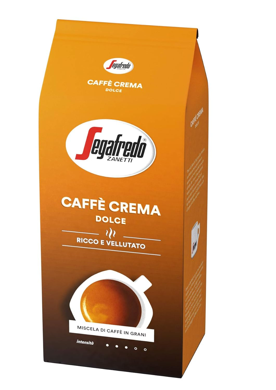 Segafredo Zanetti Caffè Crema Dolce - Hele bønner (1 kg pakke) - Velegnet til Caffè Crema - Lette til mellemristede kaffebønner med en mild og afbalanceret smag (2 pakke)