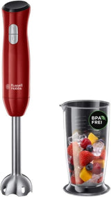 Russell Hobbs Håndmixer [Handrührgerät] Desire Rot (5 Geschwindigkeitsstufen+Turbofunktion, 2 Spülmaschinengeeignete Rührbesen & Knethaken, Auswurftaste, Aufrechte Parkposition) Håndrührer 24670-56 Bucatarie Naty Shop Single Desire Standmixer